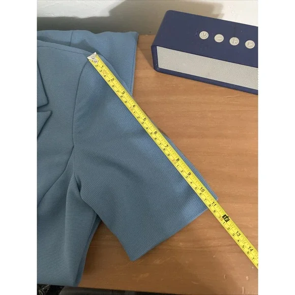 Badgley Mischka Blue Blazer Dress. Size 8 - Picture 8 of 8